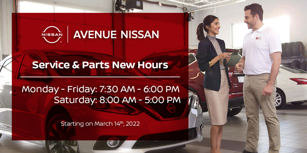 Avenue Nissan Updated Hours