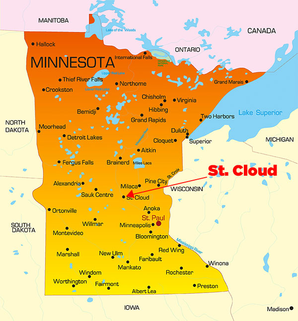 St Cloud Mn County Map City Of St Cloud - Don Robinson Mitsubishi - Saint Cloud, Mn