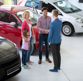 Family in Dealership