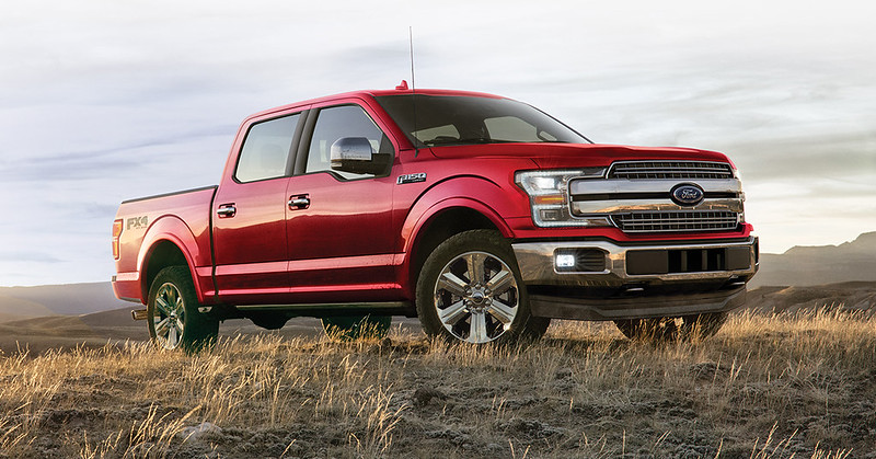 Ford F-150 parked in field