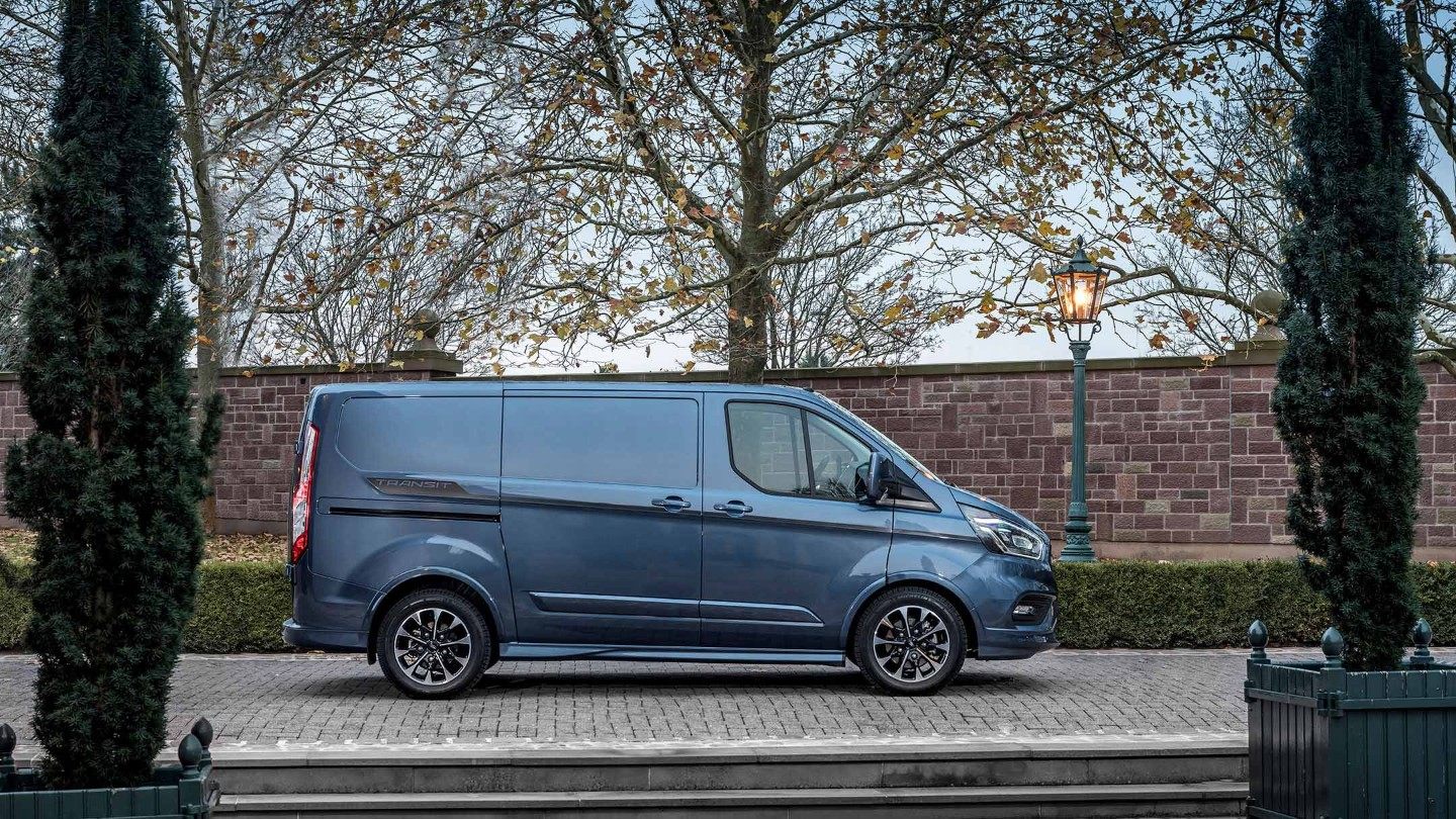 ford transit custom metallic blue