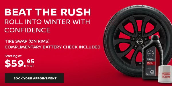Beat The Rush | Tire Swap with Complimentary Battery Check | Avenue Nissan