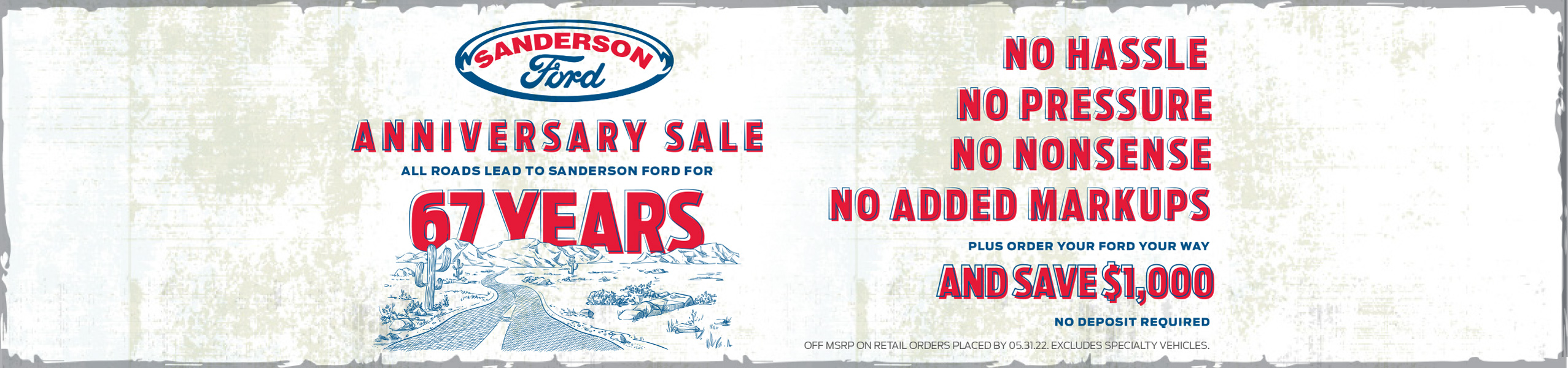 Sanderson Ford Anniversary Sale