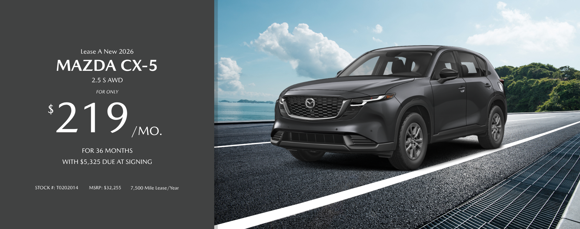 2026 Mazda CX-5 2.5 S AWD Lease and Finance Offer, Toms River NJ
