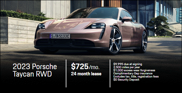 Special New 2023 Porsche Taycan Lease