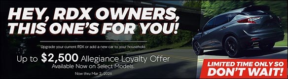 Acura RDX Owner Allegiance Loyalty Offer
