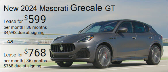 Special 2024 Maserati Grecale Lease