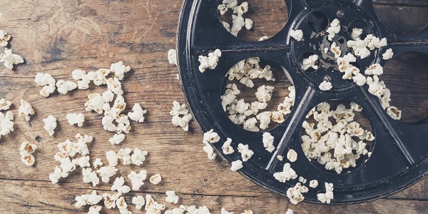 Film reel and popcorn