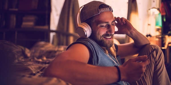 Man with headphones