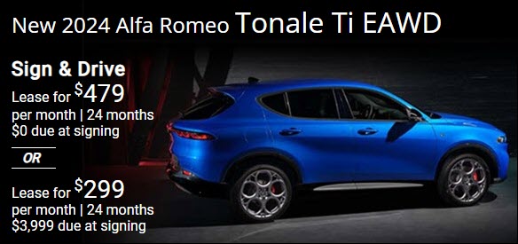 Special 2024 Alfa Romeo Tonale Lease
