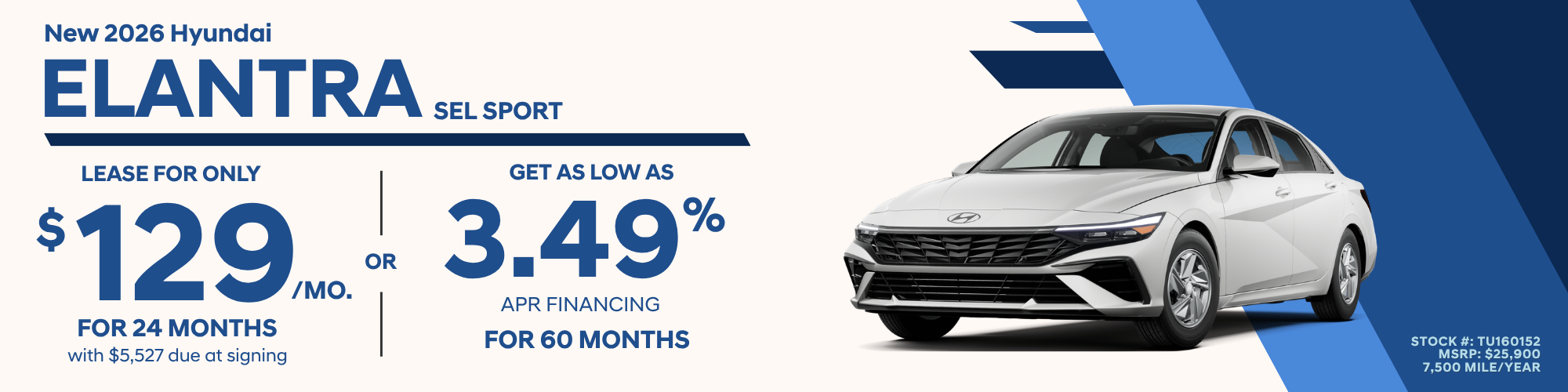 2026 Hyundai Elantra SEL Sport FWD Lease and Finance Offer, Toms River NJ
