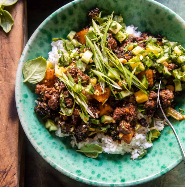 Sticky Ginger Sesame Pineapple Beef