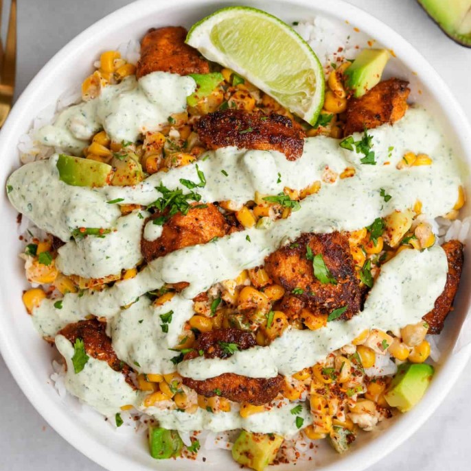 Street Corn Chicken Bowls