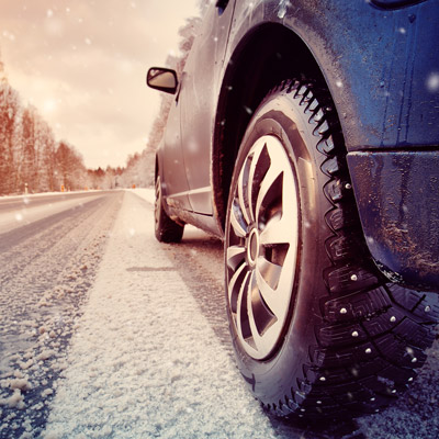 Car in snow - tire