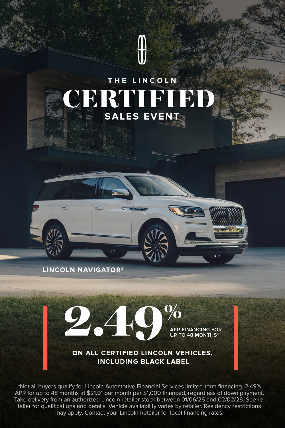Lincoln Certified Sales Event - 2.49% APR