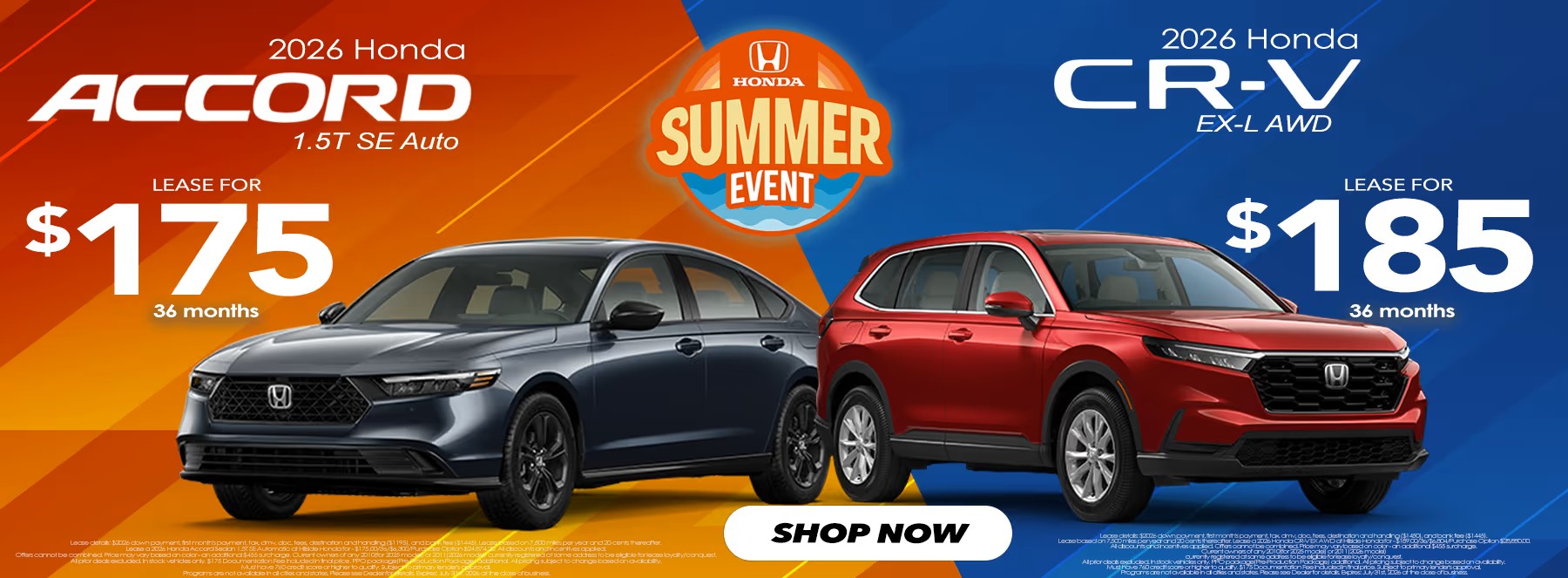 2026 Honda Accord and CR-V