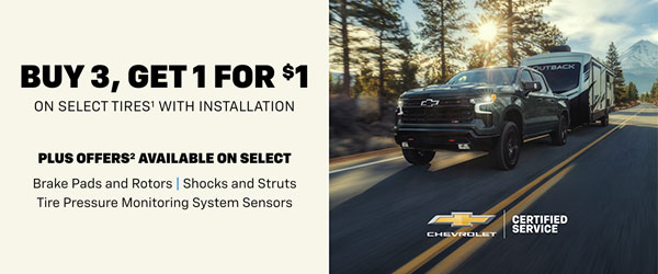 Buy 3 Tires, Get 1 for $1