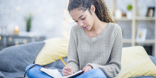 Woman journaling