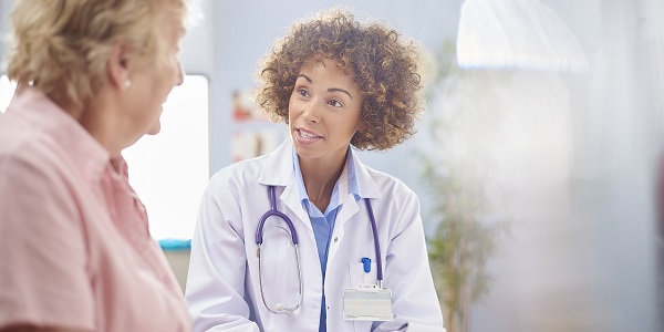 Doctor talking to a patient