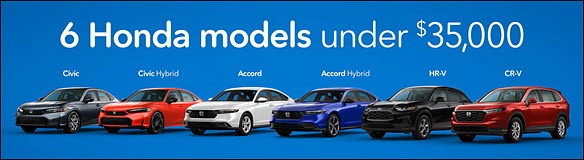 Honda Models Under $35k