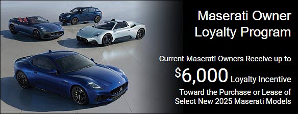 Special New Maserati Owner Loyalty Offer