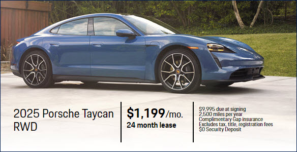 Special New 2025 Porsche Taycan Lease