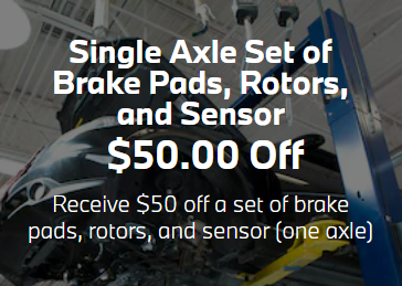 Single Axle Set of Brake Pads, Rotors, and Sensors