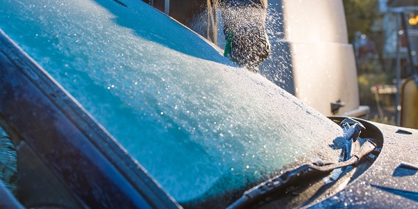 Ice on windshield