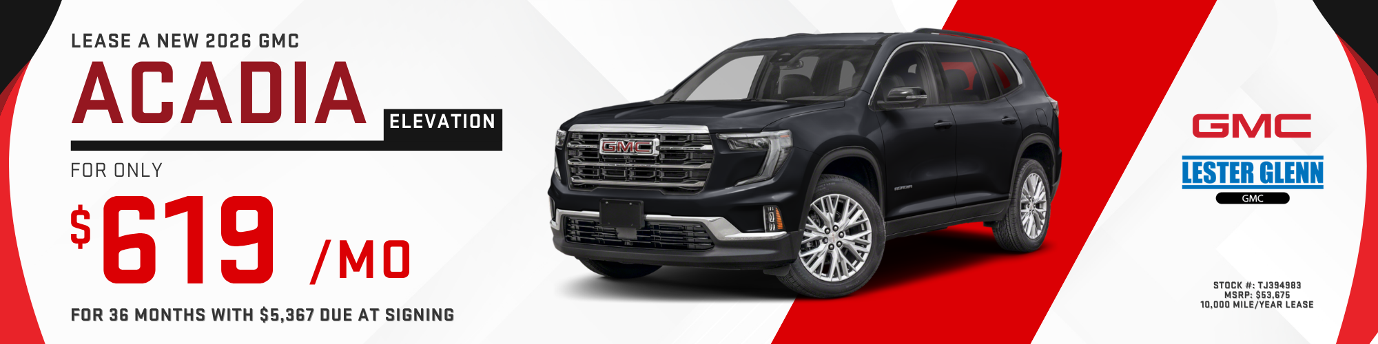 2026 GMC Acadia Elevation AWD Lease and Finance Offer, Toms River NJ