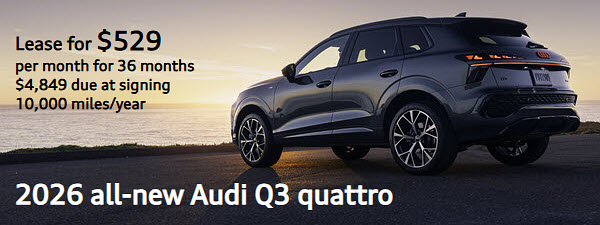 Special New 2026 Audi Q3 Lease