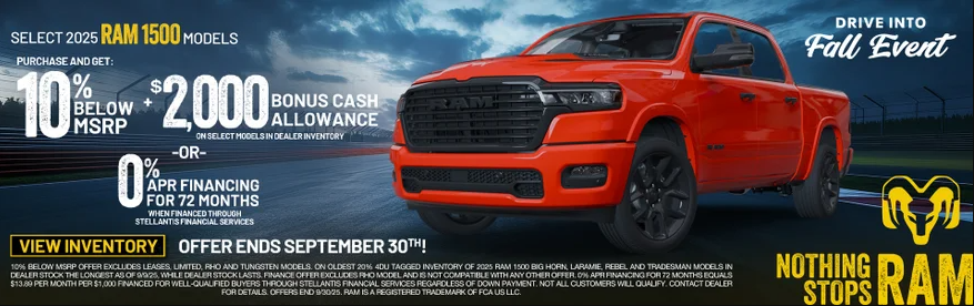 Select 2025 RAM 1500 Models