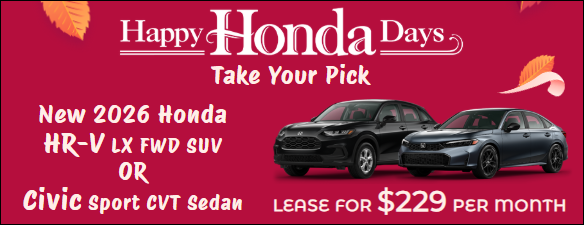 Take Your Pick New Honda Lease Specials