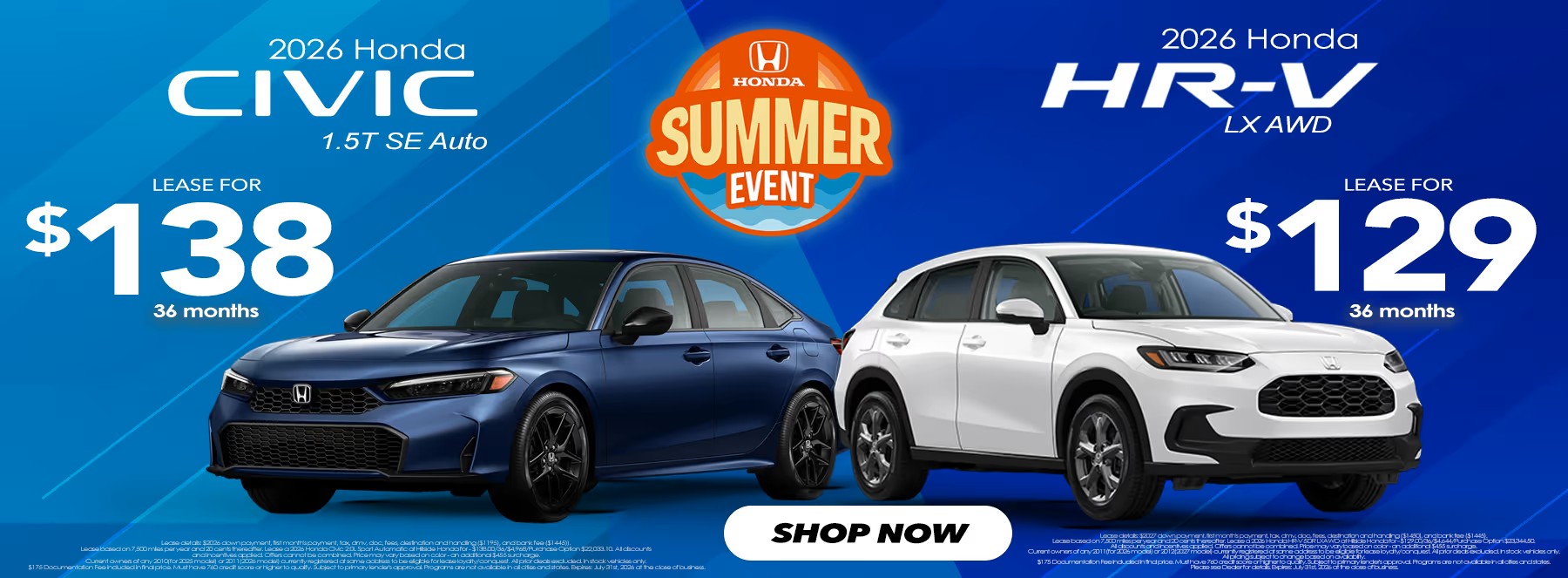 2026 Honda Civic and HR-V