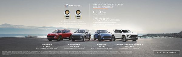 Offers on Select 2025 & 2026 Buick Models