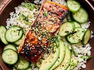Sticky Miso Salmon Bowl