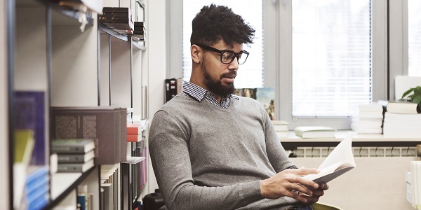 Man reading a book