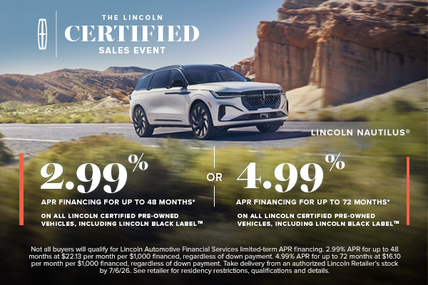 Spring Lincoln Certified Sales Event