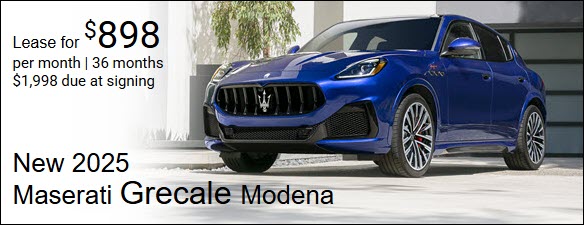 Special 2025 Maserati Grecale Lease
