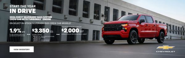 Start the Year in Drive: 2026 Chevy Silverado 1500 Custom Crew Cab with TurboMax™ Engine