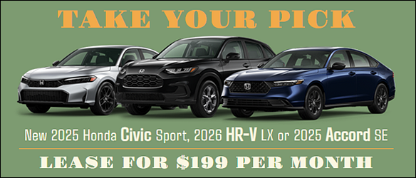 Take Your Pick New Honda Lease Specials