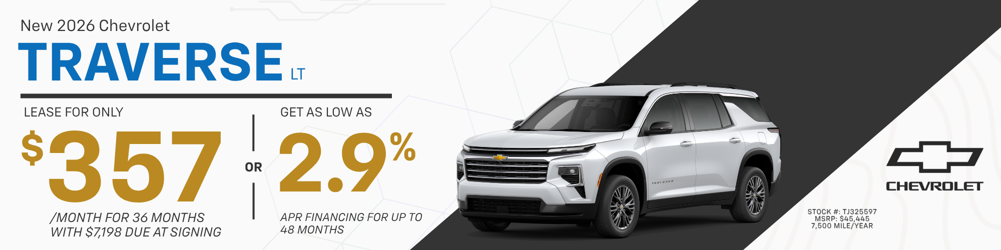 2026 Chevrolet Traverse LT FWD Lease and Finance Offer, Toms River NJ