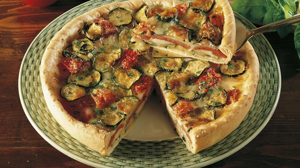 Squash vegetable pizza