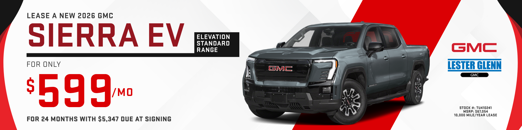2026 GMC Sierra EV Elevation Standard Range 4WD Lease and Finance Offer, Toms River NJ