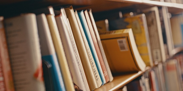 Books on a shelf