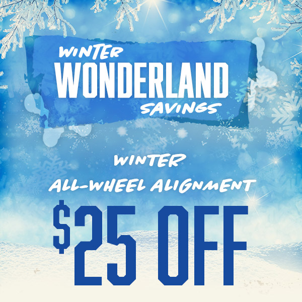$25.00 off Winter All-Wheel Alignment