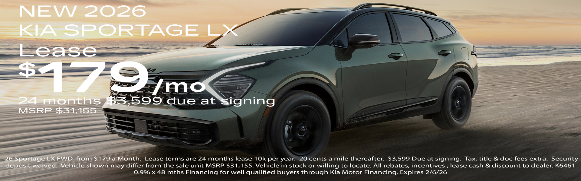 2026 Kia Sportage Lease Offer