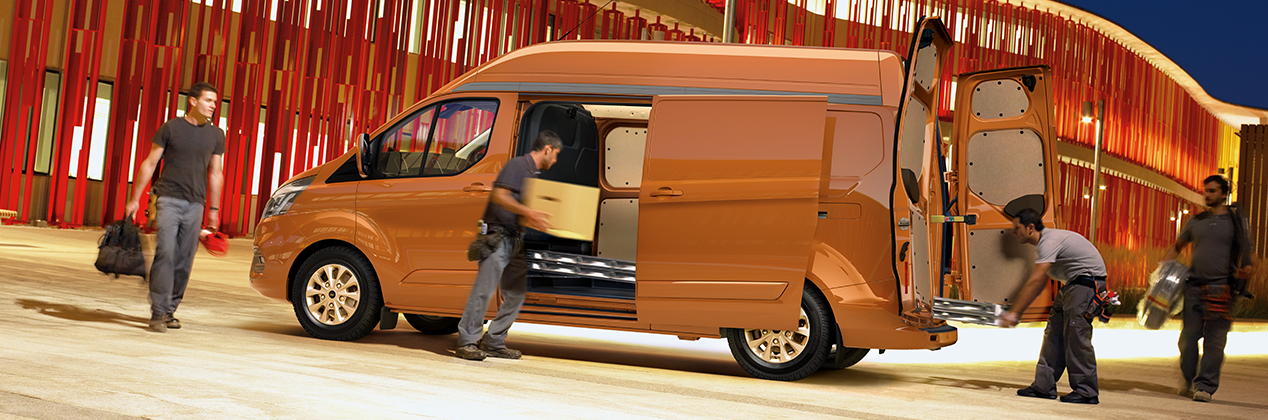 ford transit custom orange