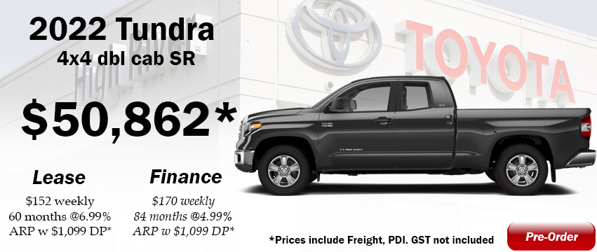 Tundra Offer at High River Toyota